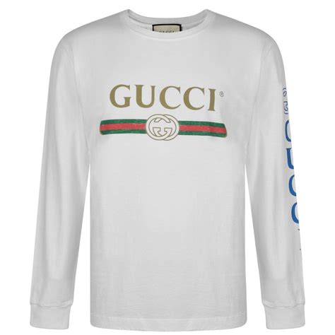 gucci fake logo long sleeve t shirt|Gucci long sleeve polo shirt.